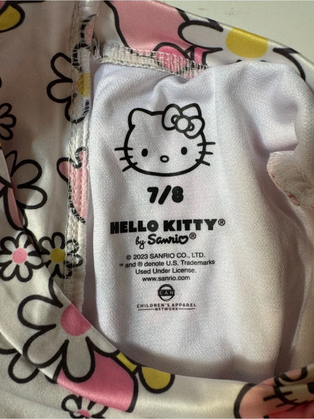 Hello Kitty by Sanrio Pink Floral Ruffle Rashguard Two-Piece Swim Set